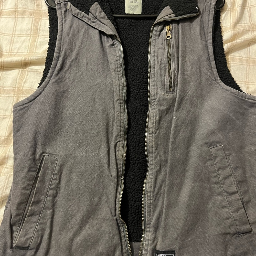 Dickies Gray Fleece Lined Vest